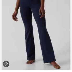 Athleta Navy Elation Flared Leggings